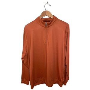 Club 4 House Pullover Top Men’s‎ Large Bamboo Charcoal Polka Dot Orange